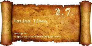 Matisa Tímea névjegykártya