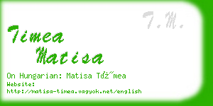 timea matisa business card